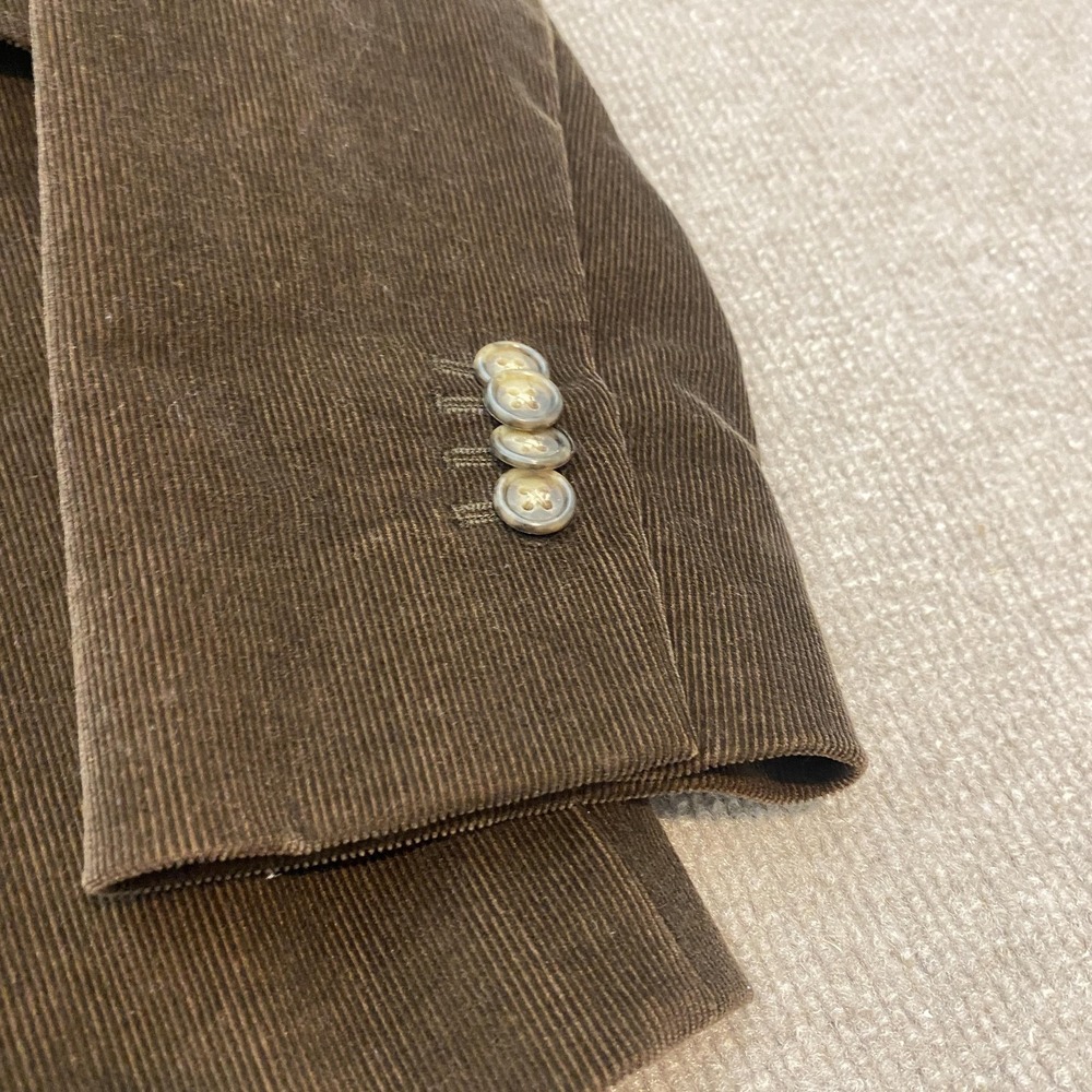Brooks Brothers 346 Blazer Womens 10 Brown Corduroy Stretch 3 Button Lined - Picture 4 of 11